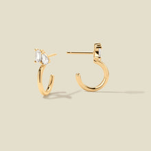 Load image into Gallery viewer, Toi et Moi Hoop Earrings