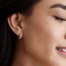 Load image into Gallery viewer, Flora Luxe Huggie Hoop Earrings