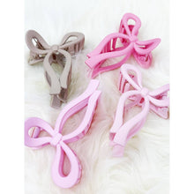 Load image into Gallery viewer, Assorted Pink and Taupe Shades of Bow Clip
