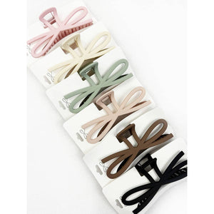 Soft Tone Jumbo Knotted Bow Hair Clip Claw