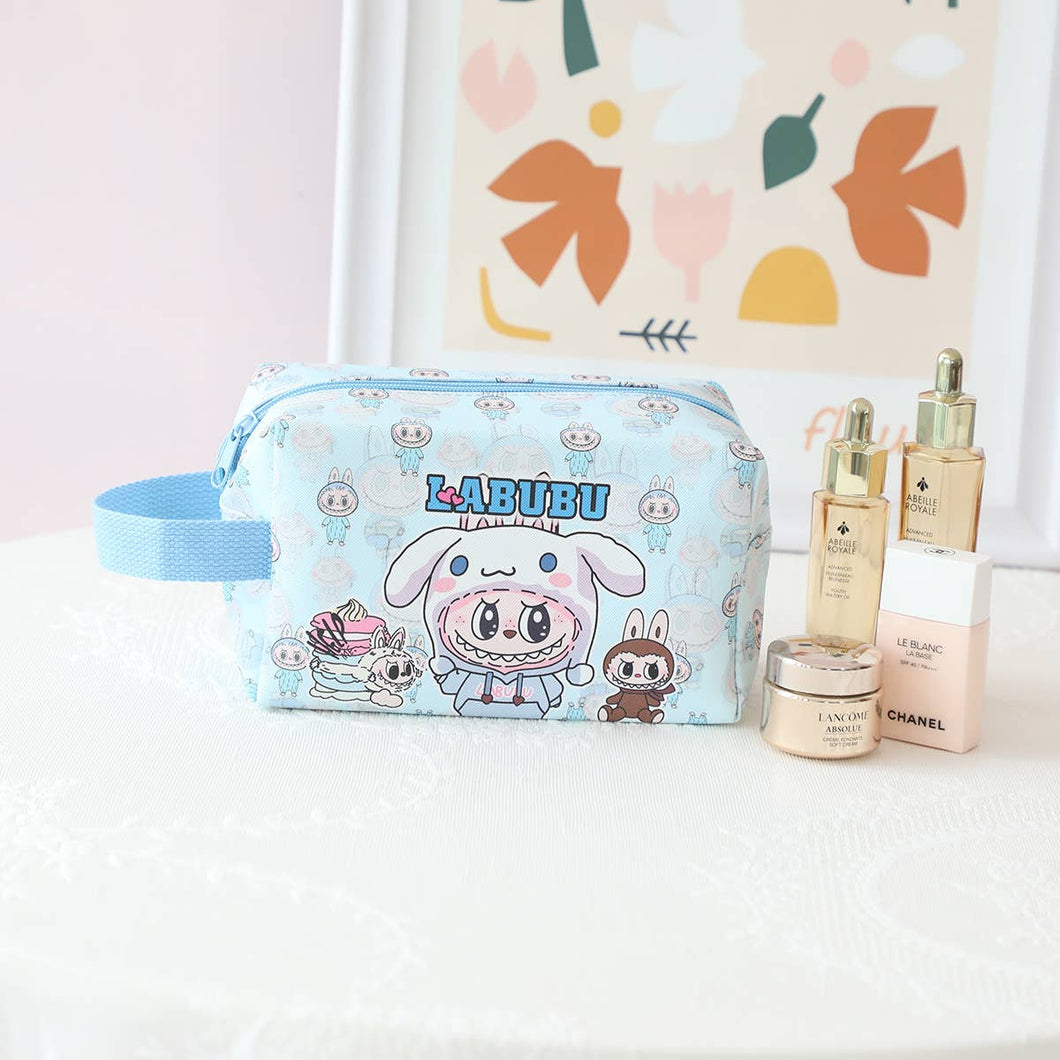 Cute Labubu Makeup Cosmetic Bag With Strap