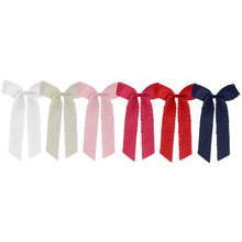 Load image into Gallery viewer, Satin Ruffle Long Tail Bow - Classic Colors